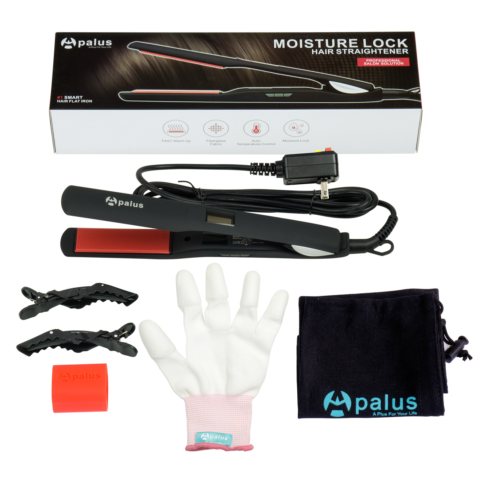 Apalus® Hair Straighteners, New Technology Fiberglass Fabric Hair Iron,Professional Salon Straight Hair Solution