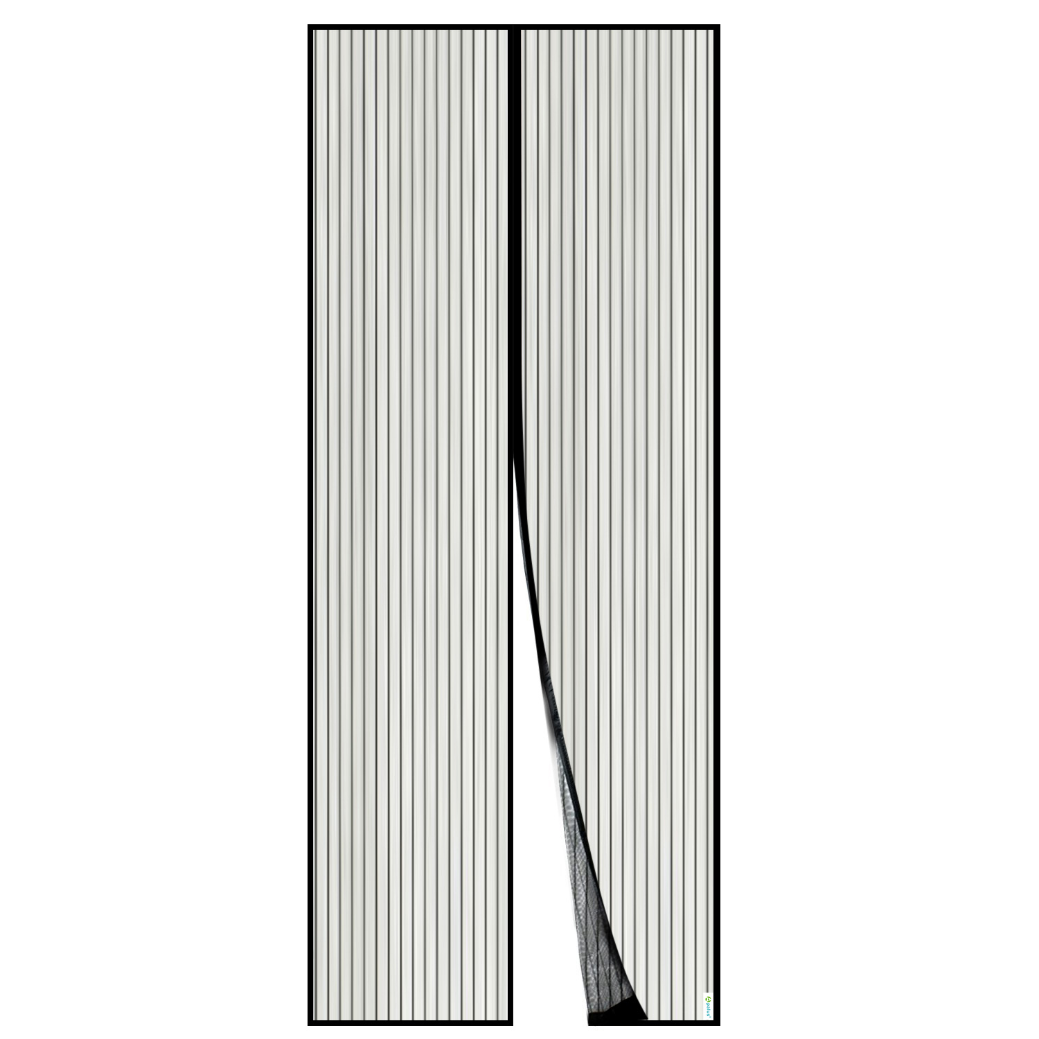 Apalus Classic Black Magnetic Screen Door, Walk Through Easily, Super Strong Mesh, 28 Magnets From Top to Bottom Ultra Seal Magnets Close Automatically(90x210CM)